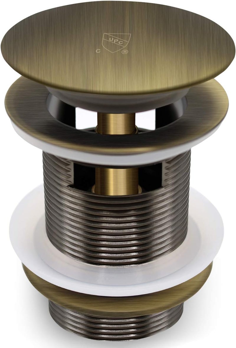 FerdY Pop-up Drain for Freestanding Bathtub, Brushed Bronze Finish, cUPC Certification, Freestanding Bathtub Drain Stopper - Image 1
